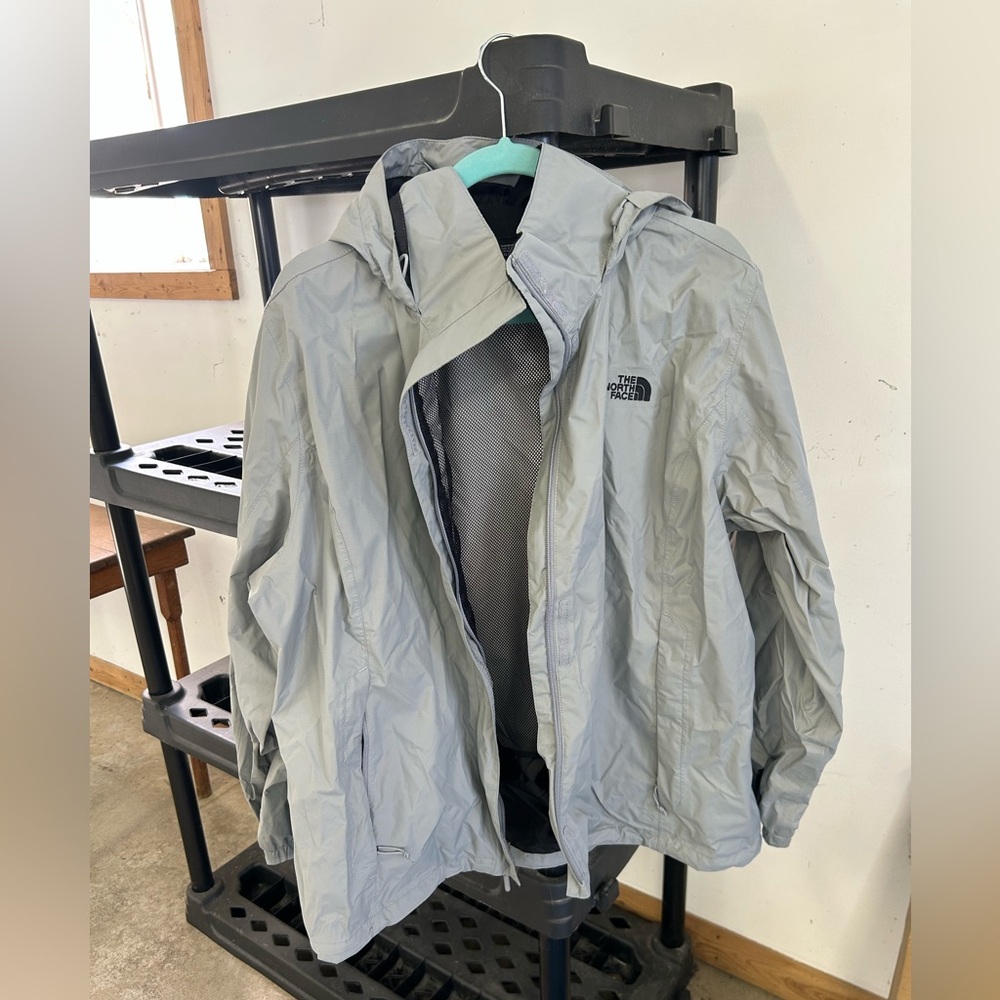 The North Face Light Gray Raincoat